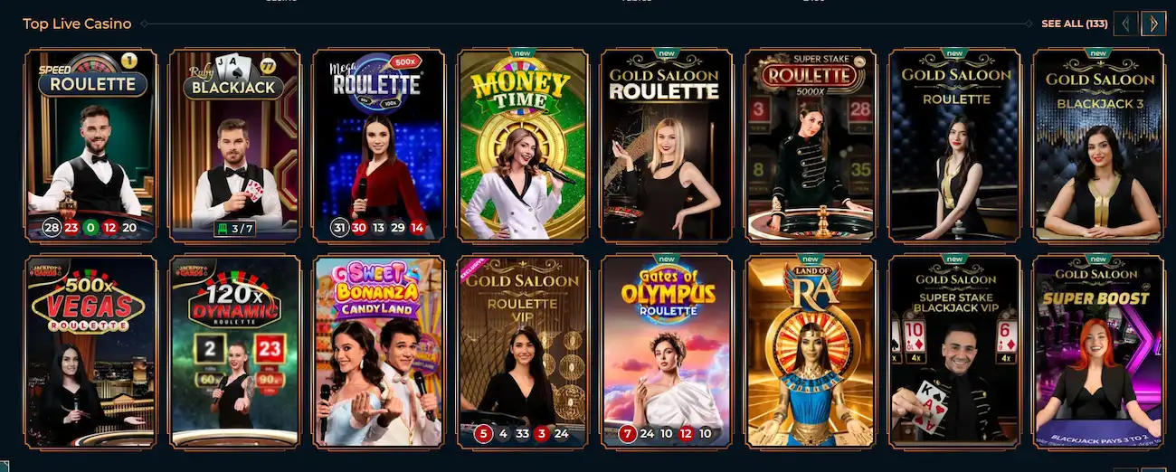 Monsterwin live casino streaming studio with dealer tables